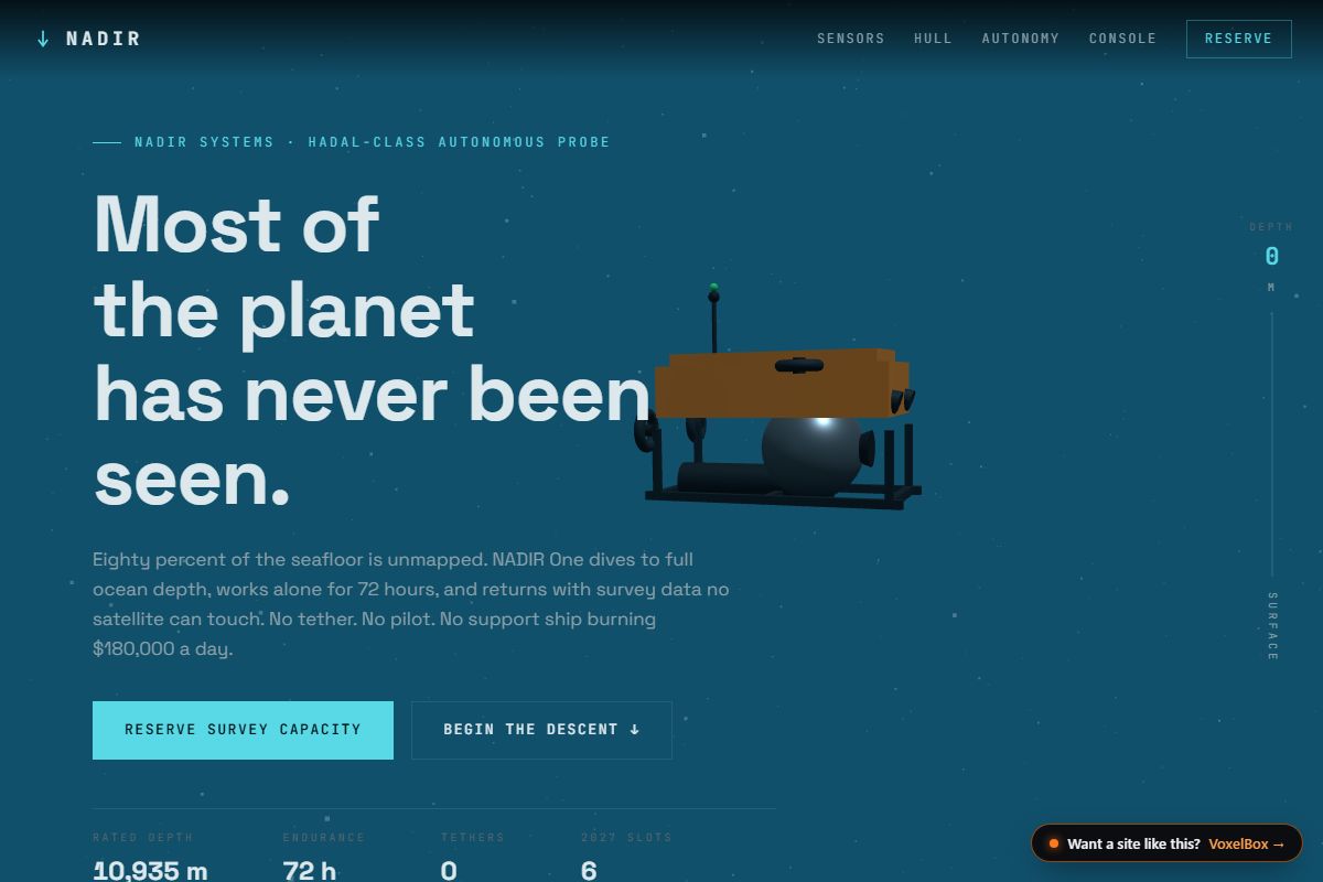 NADIR interactive deep-sea experience